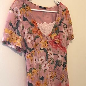 SHEIN Floral Boho Midi Dress 💜